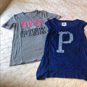 PiNK Victoria’s Secret shirts (both size XS)